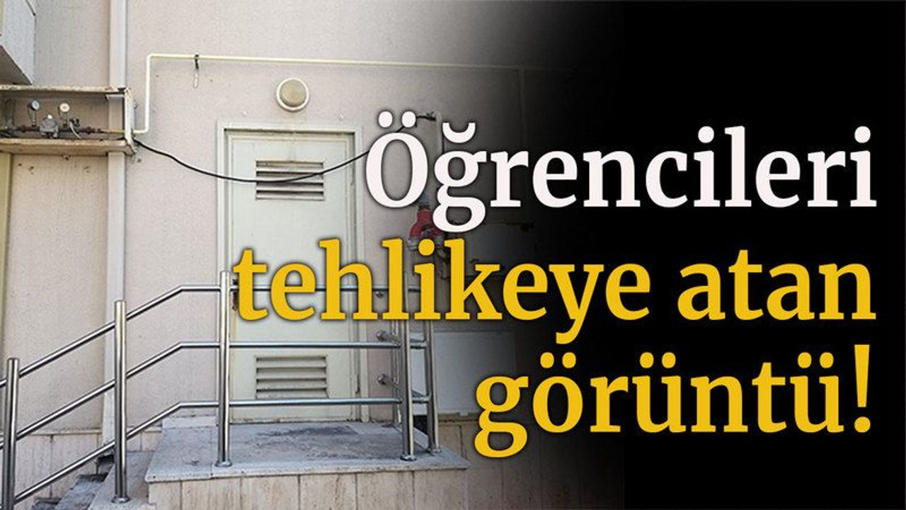 Öğrencileri tehlikeye atan görüntü!
